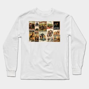 Vintage Bock Beer Posters Collage Long Sleeve T-Shirt